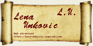 Lena Unković vizit kartica